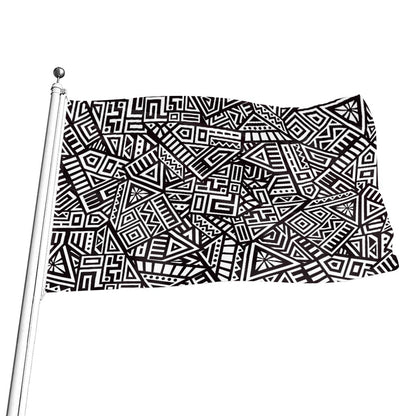 Tribal Aztec Geometric Pattern Print Flag