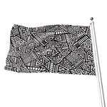 Tribal Aztec Geometric Pattern Print Flag