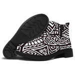 Tribal Aztec Geometric Pattern Print Flat Ankle Boots