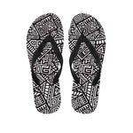 Tribal Aztec Geometric Pattern Print Flip Flops