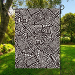 Tribal Aztec Geometric Pattern Print Garden Flag