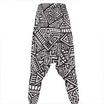 Tribal Aztec Geometric Pattern Print Hammer Pants