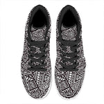 Tribal Aztec Geometric Pattern Print High Top Leather Sneakers