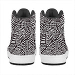 Tribal Aztec Geometric Pattern Print High Top Leather Sneakers