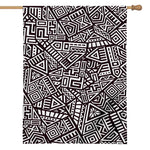Tribal Aztec Geometric Pattern Print House Flag