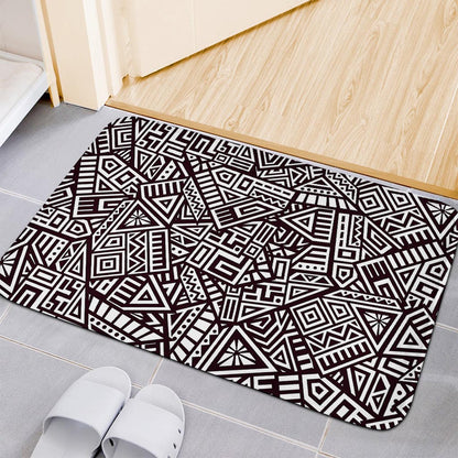 Tribal Aztec Geometric Pattern Print Indoor Door Mat