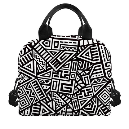 Tribal Aztec Geometric Pattern Print Insulated Lunch Bag