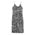 Tribal Aztec Geometric Pattern Print Jersey Midi Cami Dress
