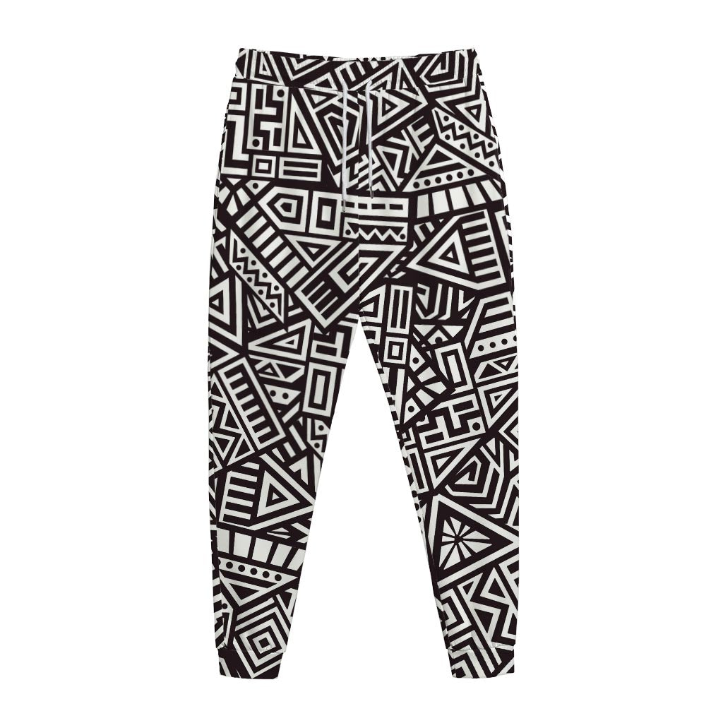 Tribal Aztec Geometric Pattern Print Jogger Pants