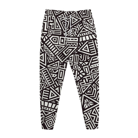 Tribal Aztec Geometric Pattern Print Jogger Pants