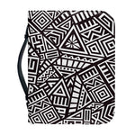 Tribal Aztec Geometric Pattern Print Leather Bible Cover