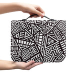 Tribal Aztec Geometric Pattern Print Leather Bible Cover