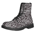 Tribal Aztec Geometric Pattern Print Lace-Up Boots