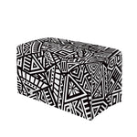 Tribal Aztec Geometric Pattern Print Leather Tissue Box Cover