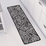Tribal Aztec Geometric Pattern Print Long Kitchen Mat