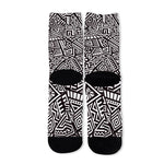 Tribal Aztec Geometric Pattern Print Long Socks