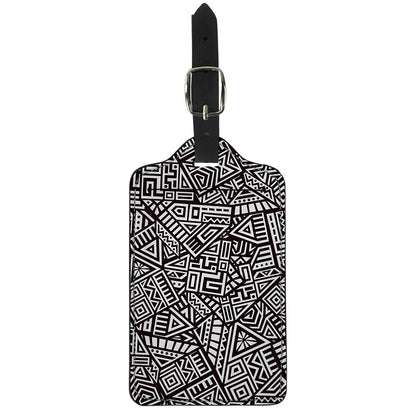 Tribal Aztec Geometric Pattern Print Luggage Tag