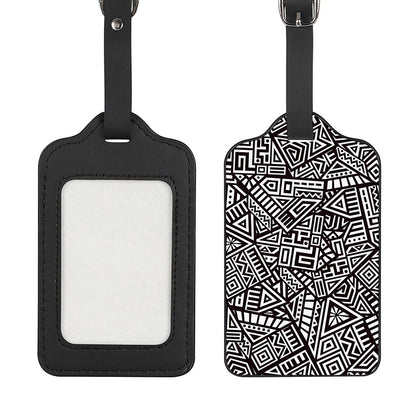 Tribal Aztec Geometric Pattern Print Luggage Tag