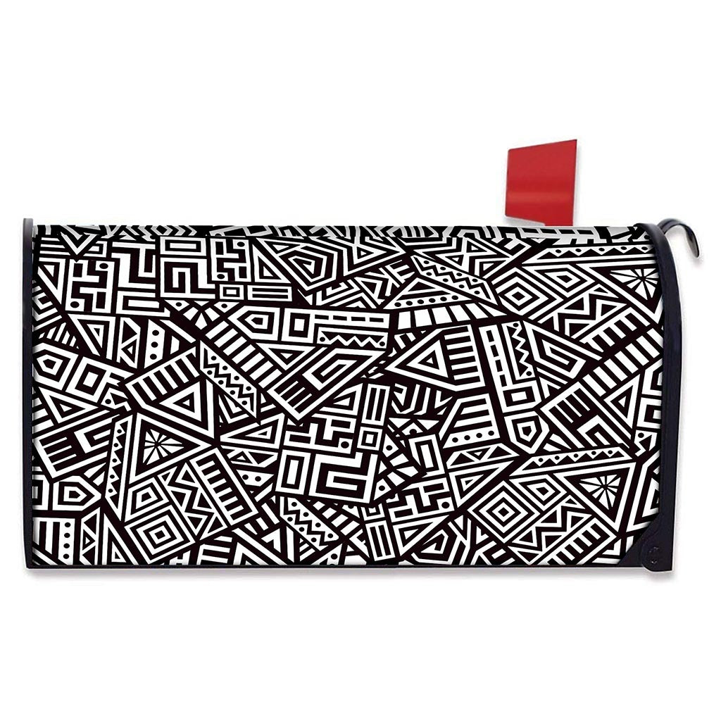 Tribal Aztec Geometric Pattern Print Mailbox Cover