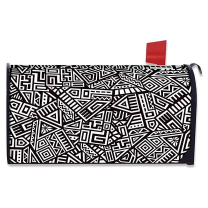 Tribal Aztec Geometric Pattern Print Mailbox Cover