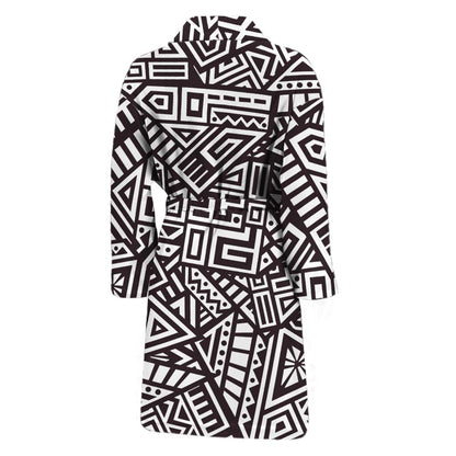 Tribal Aztec Geometric Pattern Print Men's Bathrobe