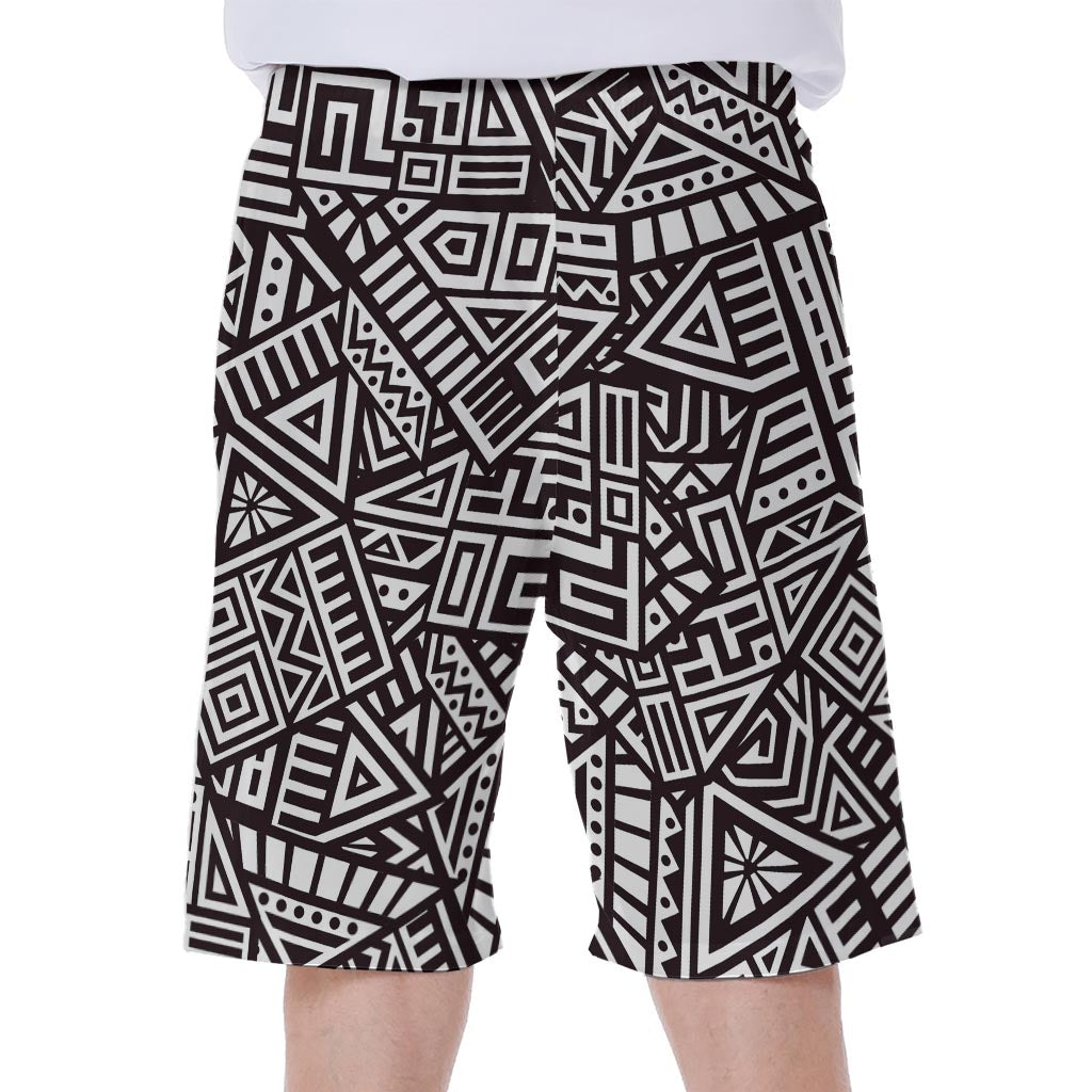 Tribal Aztec Geometric Pattern Print Men's Beach Shorts