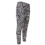 Tribal Aztec Geometric Pattern Print Men's Compression Pants