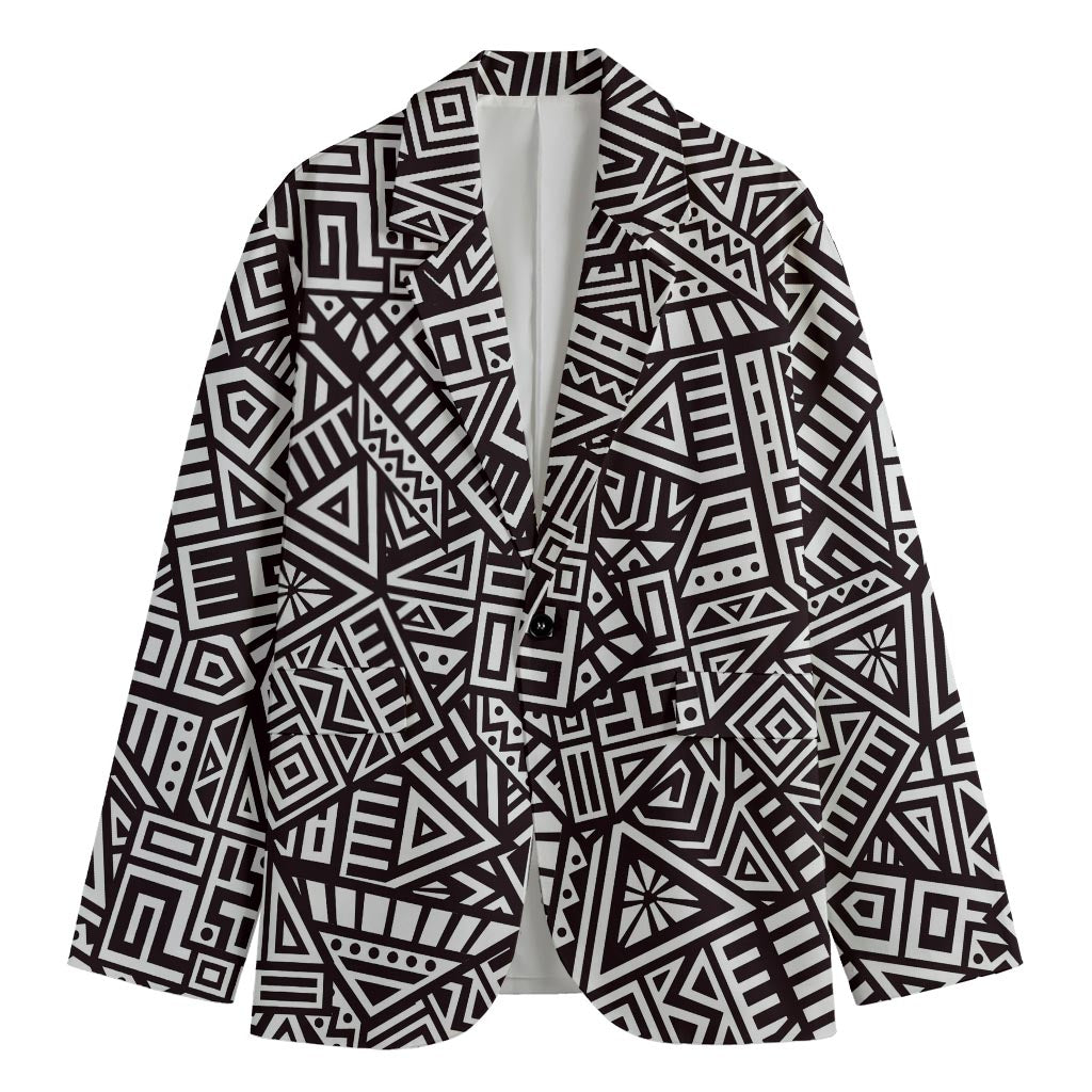 Tribal Aztec Geometric Pattern Print Men's Cotton Blazer