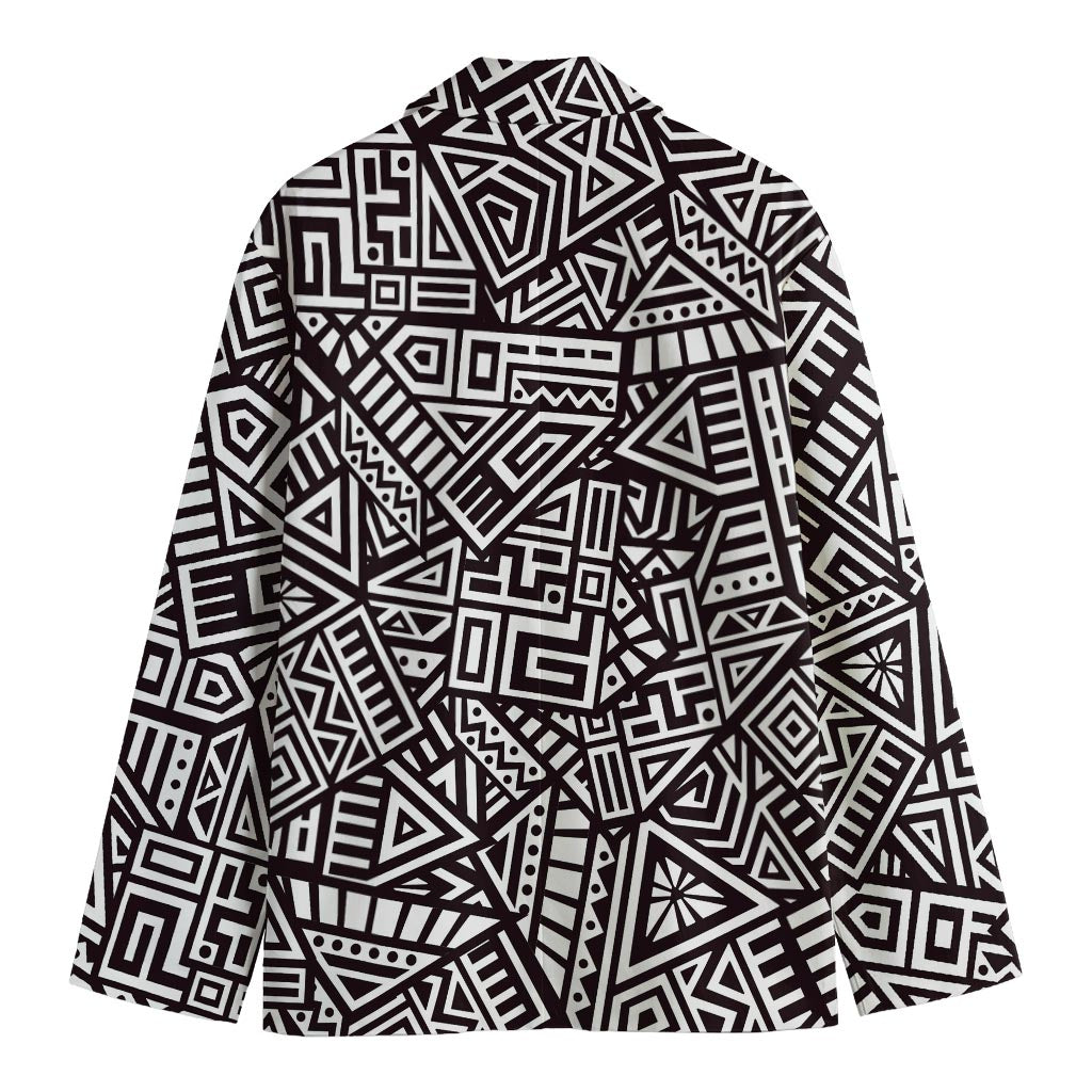 Tribal Aztec Geometric Pattern Print Men's Cotton Blazer