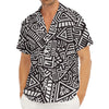 Tribal Aztec Geometric Pattern Print Men's Deep V-Neck Shirt