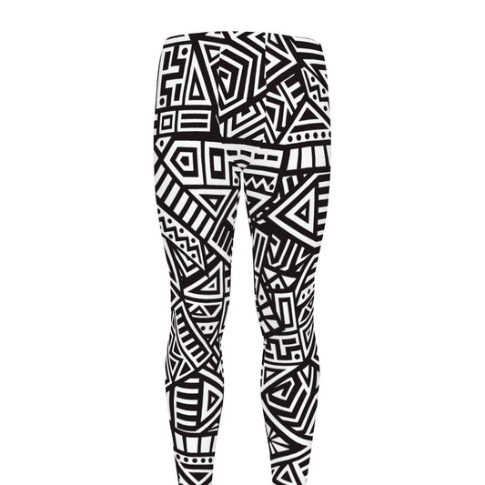 Tribal Aztec Geometric Pattern Print Men's leggings