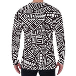 Tribal Aztec Geometric Pattern Print Men's Long Sleeve T-Shirt