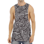 Tribal Aztec Geometric Pattern Print Men's Muscle Tank Top