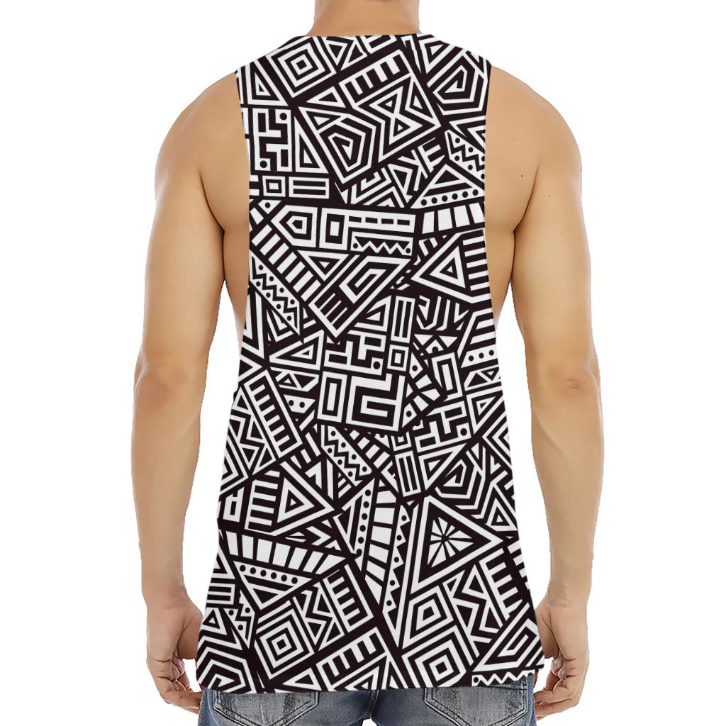 Tribal Aztec Geometric Pattern Print Men's Muscle Tank Top