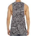Tribal Aztec Geometric Pattern Print Men's Muscle Tank Top
