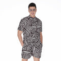 Tribal Aztec Geometric Pattern Print Men's Romper