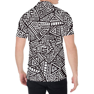 Tribal Aztec Geometric Pattern Print Men's Shirt