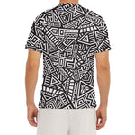 Tribal Aztec Geometric Pattern Print Men's Short Sleeve Rash Guard