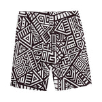 Tribal Aztec Geometric Pattern Print Men's Sports Shorts