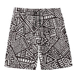Tribal Aztec Geometric Pattern Print Men's Swim Trunks