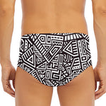 Tribal Aztec Geometric Pattern Print Men's Triangle Swim Briefs