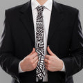 Tribal Aztec Geometric Pattern Print Necktie