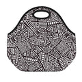 Tribal Aztec Geometric Pattern Print Neoprene Lunch Bag