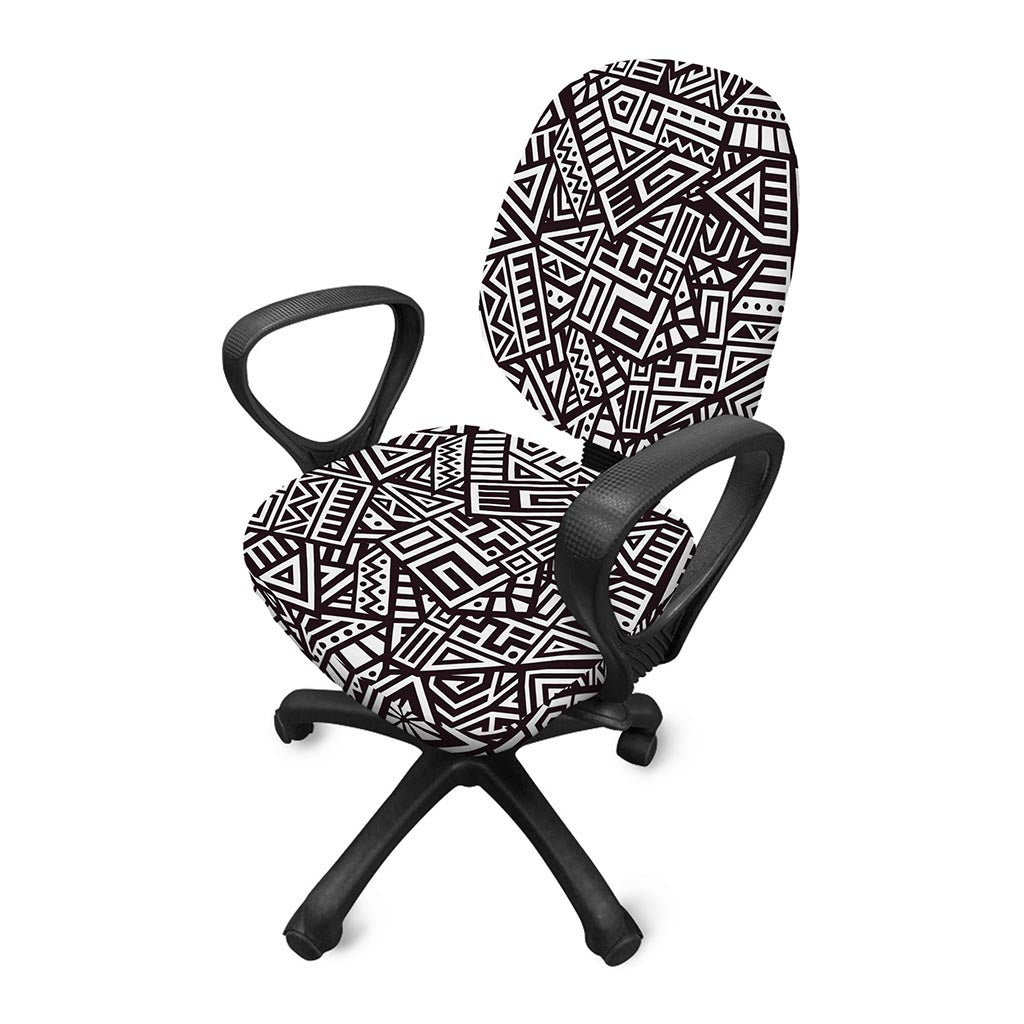 Tribal Aztec Geometric Pattern Print Office Chair Cover