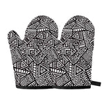 Tribal Aztec Geometric Pattern Print Oven Mitts