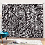 Tribal Aztec Geometric Pattern Print Pencil Pleat Curtains