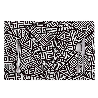 Tribal Aztec Geometric Pattern Print Placemat
