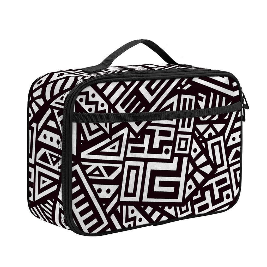 Tribal Aztec Geometric Pattern Print Portable Lunch Bag
