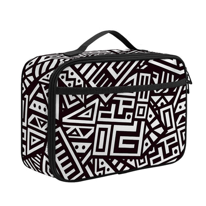 Tribal Aztec Geometric Pattern Print Portable Lunch Bag