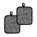 Tribal Aztec Geometric Pattern Print Pot Holders
